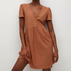 Mango Tan Mini Dress